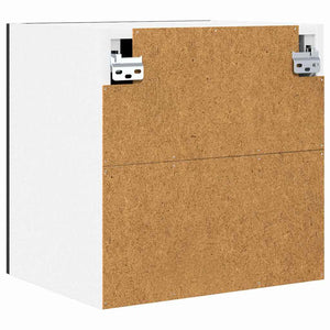vidaXL Wall Cabinet with Door Black Oak and White 40 x 31 x 40 cm