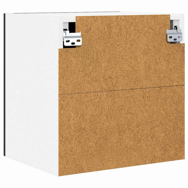 vidaXL Wall Cabinet with Door Black Oak and White 40 x 31 x 40 cm