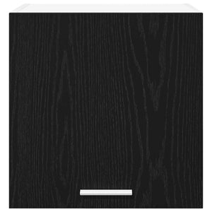 vidaXL Wall Cabinet with Door Black Oak and White 40 x 31 x 40 cm