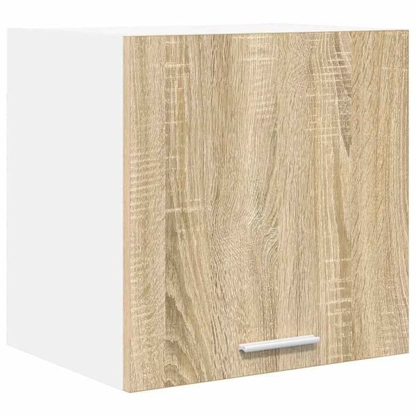 vidaXL Wall Cabinet with Storage Sonoma Oak and White 40 x 31 x 40 cm