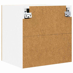 vidaXL Wall Cabinet with Storage Sonoma Oak and White 40 x 31 x 40 cm
