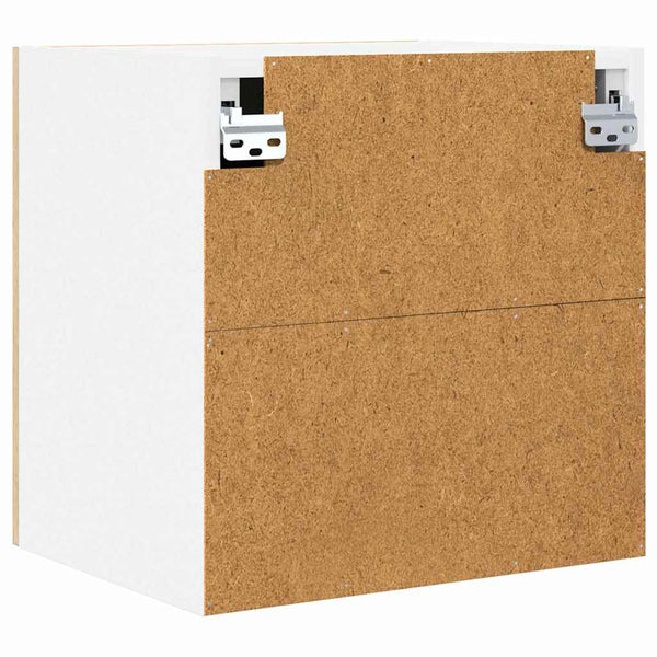 vidaXL Wall Cabinet with Storage Sonoma Oak and White 40 x 31 x 40 cm