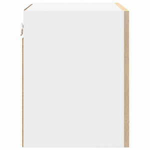 vidaXL Wall Cabinet with Storage Sonoma Oak and White 40 x 31 x 40 cm