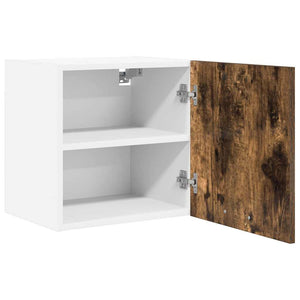 vidaXL Wall Cabinet 2 pcs Smoked Oak and White 40 x 31 x 40 cm