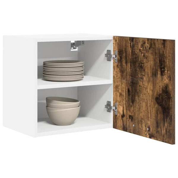 vidaXL Wall Cabinet 2 pcs Smoked Oak and White 40 x 31 x 40 cm