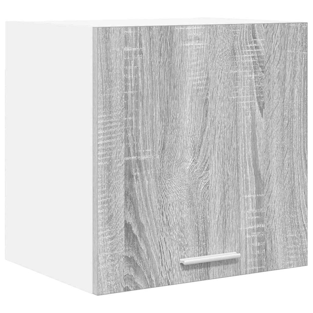 vidaXL Wall Cabinet Grey Sonoma and White 40 x 31 x 40 cm Engineered Wood