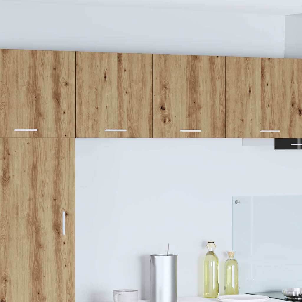 vidaXL Wall Cabinet with Door Artisan Oak and White 40 x 31 x 40 cm
