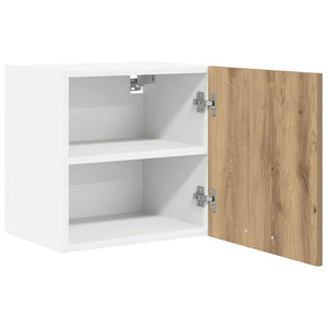 vidaXL Wall Cabinet with Door Artisan Oak and White 40 x 31 x 40 cm