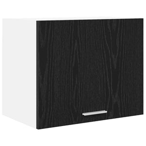 vidaXL Wall Cabinet with Door Black Oak and White 50 x 31 x 40 cm