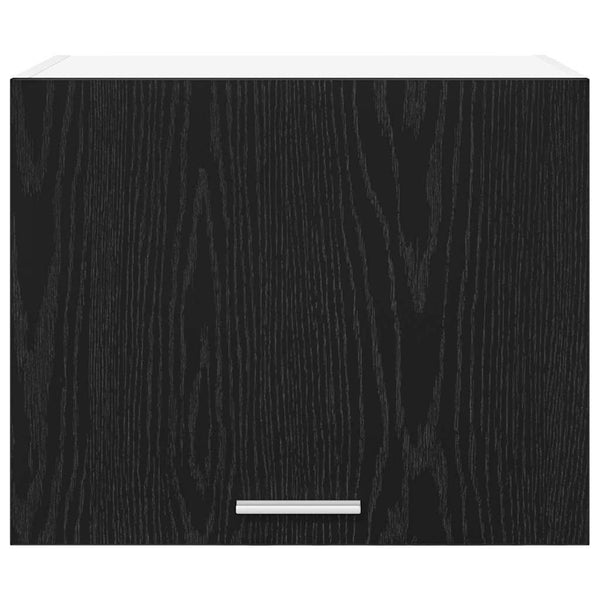 vidaXL Wall Cabinet with Door Black Oak and White 50 x 31 x 40 cm
