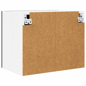 vidaXL Wall Cabinet 2 pcs Black Oak and White 50 x 31 x 40 cm