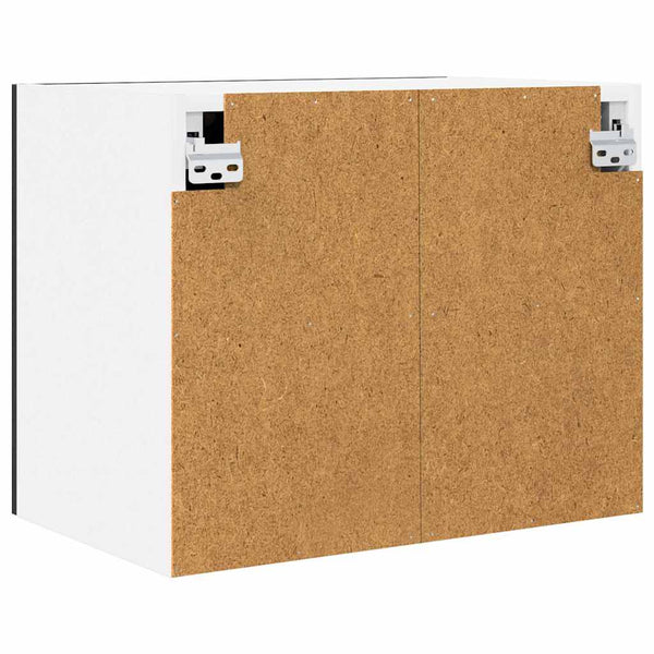 vidaXL Wall Cabinet 2 pcs Black Oak and White 50 x 31 x 40 cm