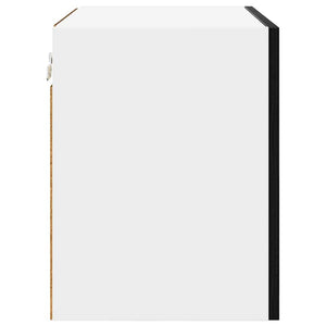 vidaXL Wall Cabinet 2 pcs Black Oak and White 50 x 31 x 40 cm