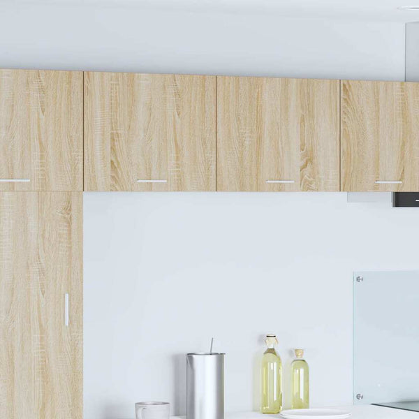 vidaXL Wall Cabinets 2 pcs Sonoma Oak and White 50 x 31 x 40 cm