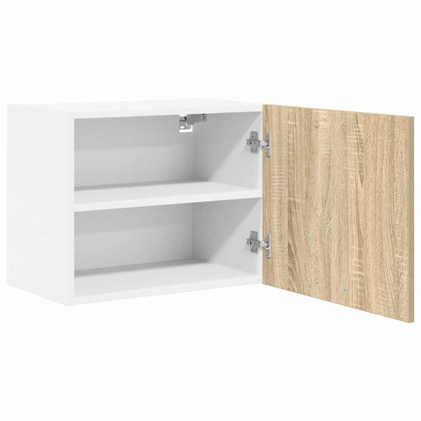 vidaXL Wall Cabinets 2 pcs Sonoma Oak and White 50 x 31 x 40 cm