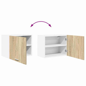 vidaXL Wall Cabinets 2 pcs Sonoma Oak and White 50 x 31 x 40 cm