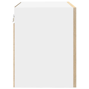 vidaXL Wall Cabinets 2 pcs Sonoma Oak and White 50 x 31 x 40 cm