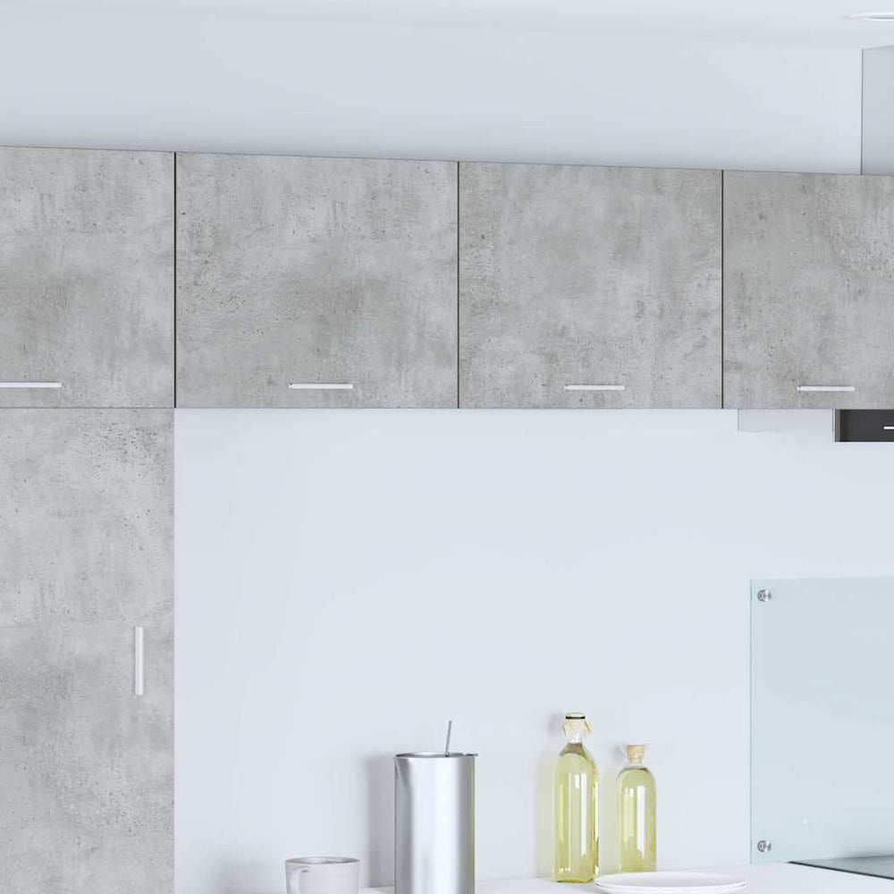 vidaXL Wall Cabinet with Door 2 pcs Concrete Gray and White 50 x 31 x 40 cm