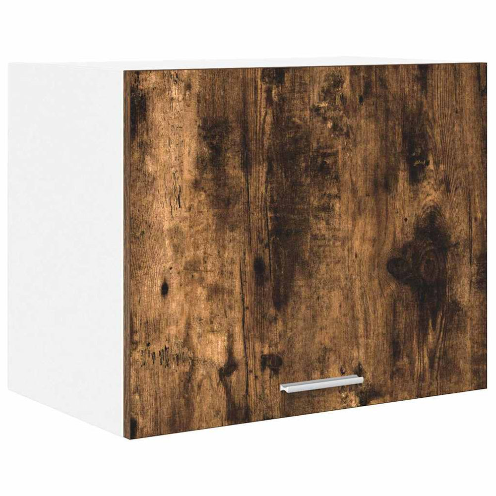 vidaXL Wall Cabinet with Door Smoked Oak and White 50 x 31 x 40 cm