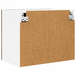 vidaXL Wall Cabinet with Door Smoked Oak and White 50 x 31 x 40 cm