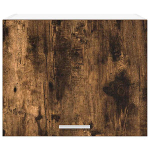 vidaXL Wall Cabinet with Door Smoked Oak and White 50 x 31 x 40 cm