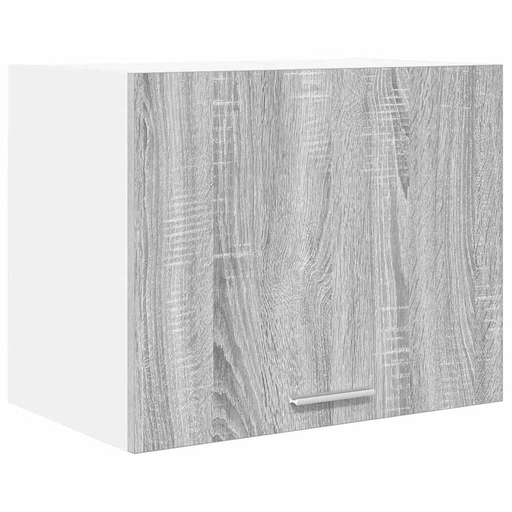 vidaXL Wall Cabinet Grey Sonoma and White 50 x 31 x 40 cm Engineered Wood