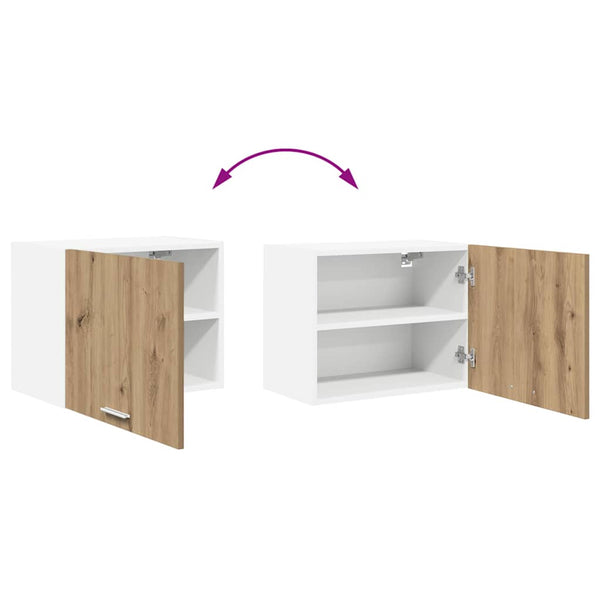 vidaXL Wall Cabinets 2 pcs Artisan Oak and White 50 x 31 x 40 cm
