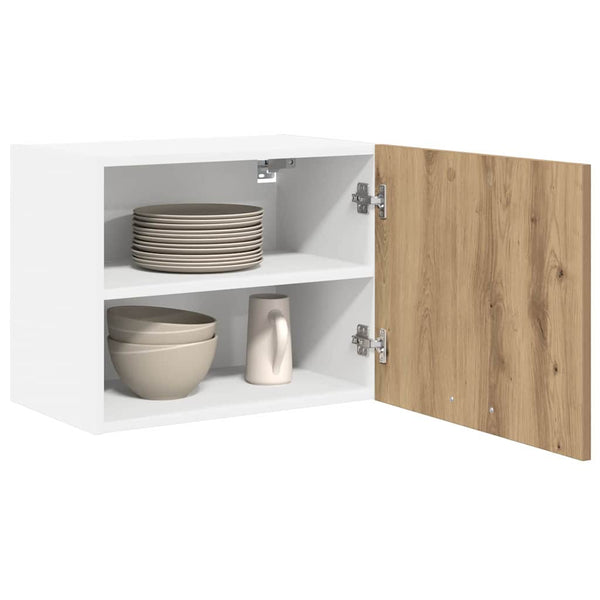 vidaXL Wall Cabinets 2 pcs Artisan Oak and White 50 x 31 x 40 cm