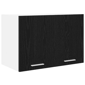vidaXL Wall Cabinet with Door Black Oak and White 60 x 31 x 40 cm