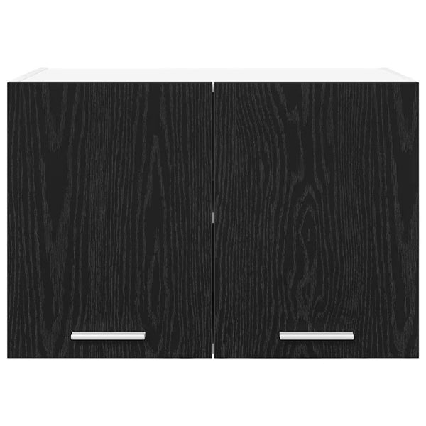 vidaXL Wall Cabinet with Door Black Oak and White 60 x 31 x 40 cm