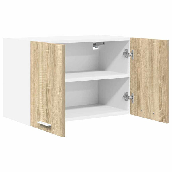 vidaXL Wall Cabinets 2 pcs Sonoma Oak and White 60 x 31 x 40 cm