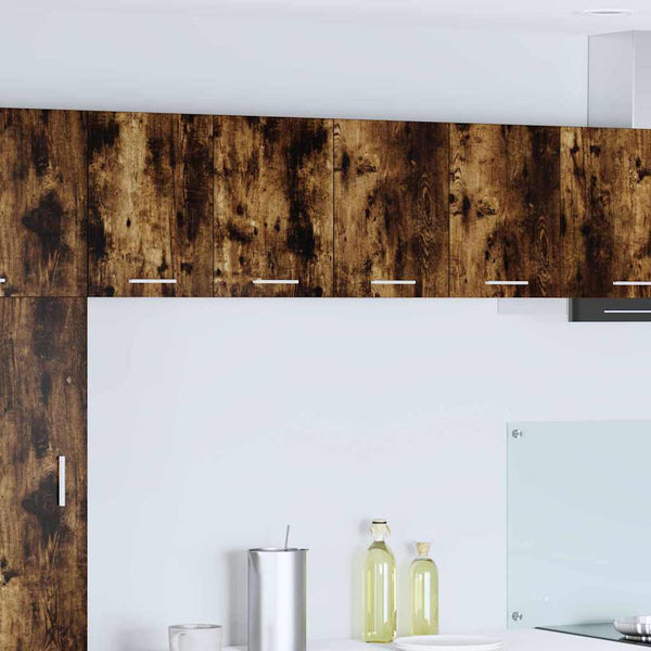 vidaXL Wall Cabinets 2 pcs Smoked Oak and White 60 x 31 x 40 cm