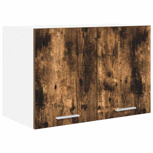 vidaXL Wall Cabinets 2 pcs Smoked Oak and White 60 x 31 x 40 cm