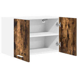 vidaXL Wall Cabinets 2 pcs Smoked Oak and White 60 x 31 x 40 cm