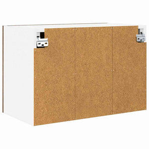 vidaXL Wall Cabinets 2 pcs Smoked Oak and White 60 x 31 x 40 cm