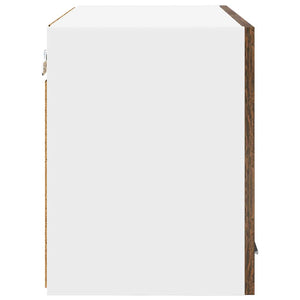 vidaXL Wall Cabinets 2 pcs Smoked Oak and White 60 x 31 x 40 cm