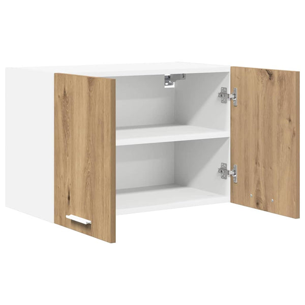 vidaXL Wall Cabinet 2 pcs Artisan Oak and White 60 x 31 x 40 cm