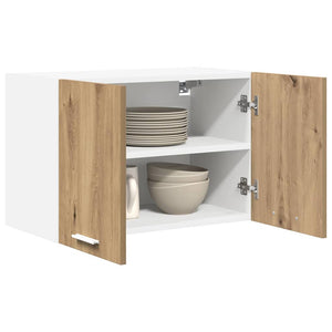 vidaXL Wall Cabinet 2 pcs Artisan Oak and White 60 x 31 x 40 cm