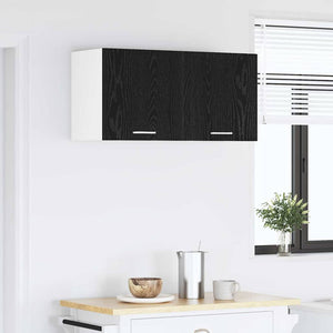 vidaXL Wall Cabinet Black Oak Look 80 x 31 x 40 cm Engineered Wood