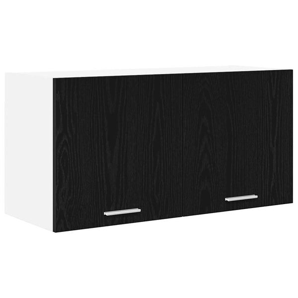 vidaXL Wall Cabinet Black Oak Look 80 x 31 x 40 cm Engineered Wood