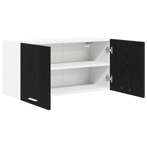 vidaXL Wall Cabinet Black Oak Look 80 x 31 x 40 cm Engineered Wood