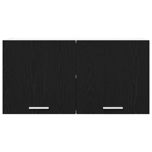 vidaXL Wall Cabinet Black Oak Look 80 x 31 x 40 cm Engineered Wood