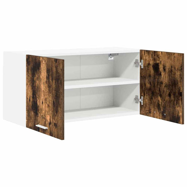 vidaXL Wall Cabinet Smoked Oak 80 x 31 x 40 cm Engineered Wood