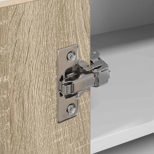 vidaXL Wall Cabinet with Storage Sonoma Oak and White 57 x 57 x 40 cm