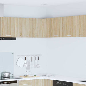 vidaXL Wall Cabinet with Storage Sonoma Oak and White 57 x 57 x 40 cm