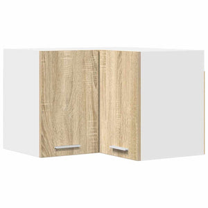 vidaXL Wall Cabinet with Storage Sonoma Oak and White 57 x 57 x 40 cm