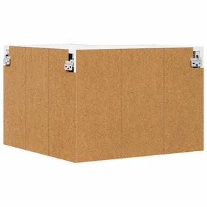 vidaXL Wall Cabinet with Storage Sonoma Oak and White 57 x 57 x 40 cm