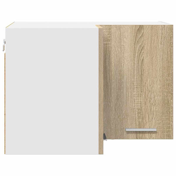 vidaXL Wall Cabinet with Storage Sonoma Oak and White 57 x 57 x 40 cm