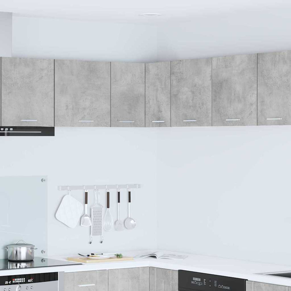 vidaXL Wall Cabinet Concrete Grey and White 57 x 57 x 40 cm Engineered Wood