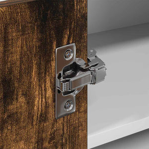 vidaXL Wall Cabinet Smoked Oak and White 57 x 57 x 40 cm